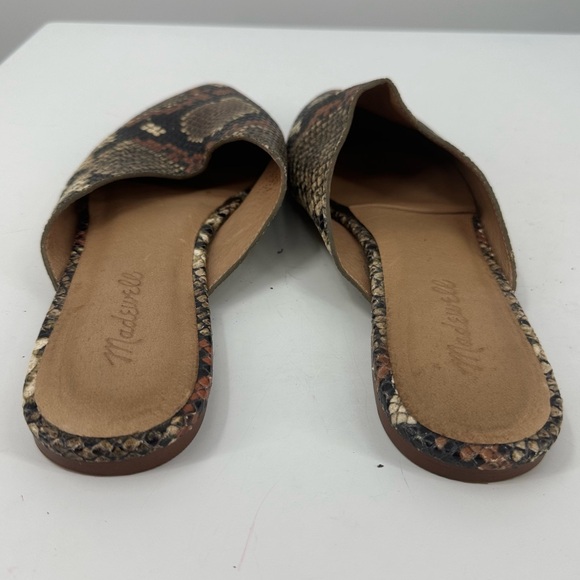 Madewell Remi Mules Slip On Snakeskin Print Brown Tan Black Womens 8.5 - Picture 5 of 8